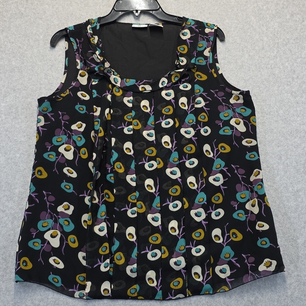 Women's Floral Sleeveless Top - Black Multicolor by Worthington